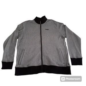 Cqpelli Sport Jacket Uptown Training Soccor Men's Size XL Black Gray Full Zip